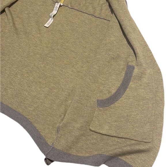 Lululemon Gray and Yellow Open Front Reversible Hooded Cardigan Size 4 - Picture 5 of 12